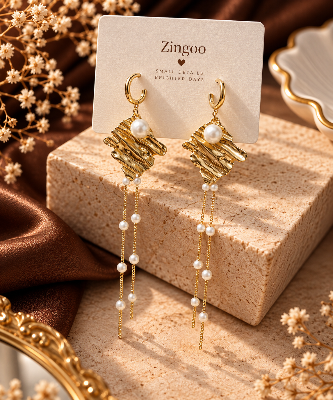 Pearl Chain Earring