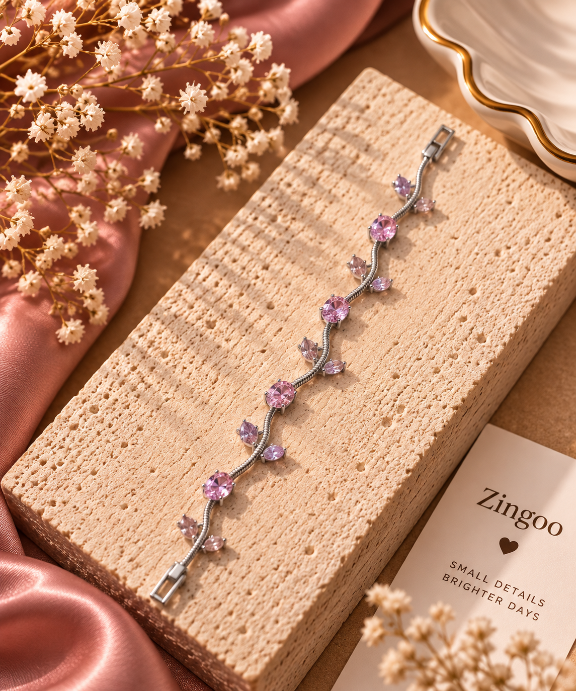 Pink Tulip Bracelet