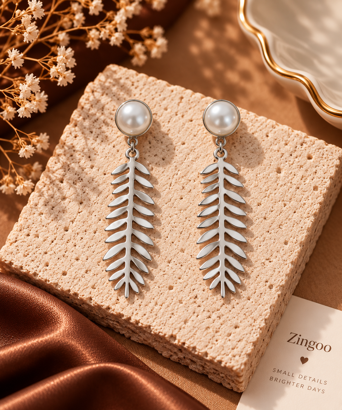 Leaf Drop Earrings
