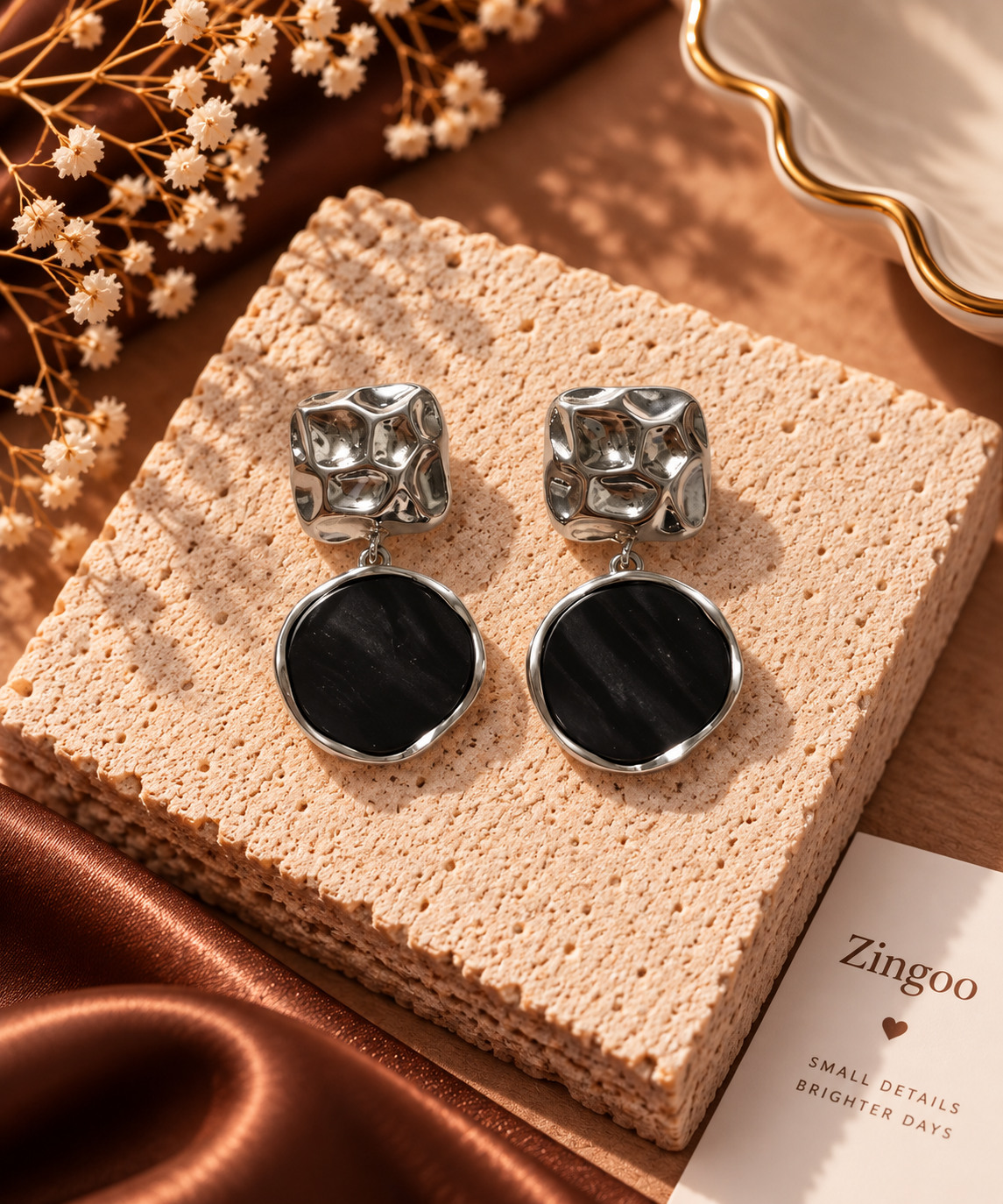Black Drop Earring