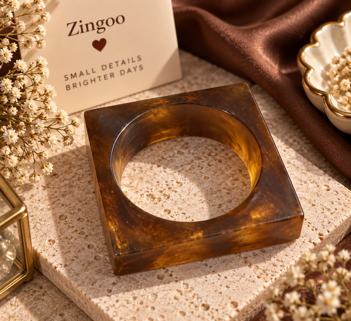 Brown Square Bangle