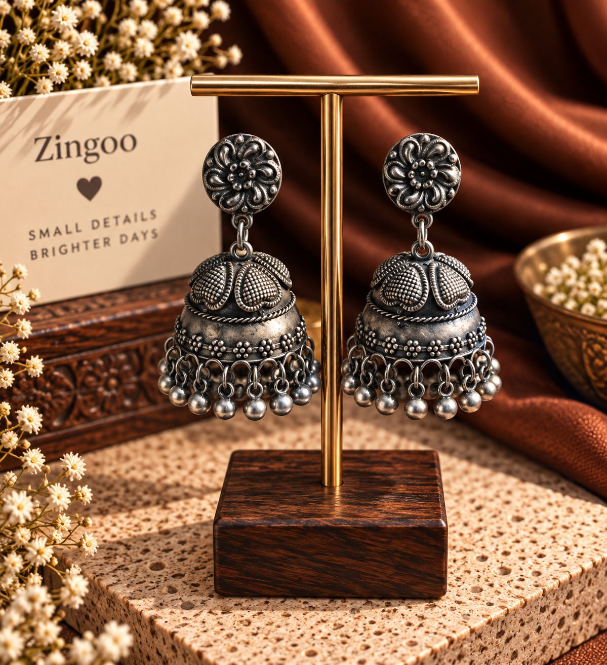 Floral Jhumka